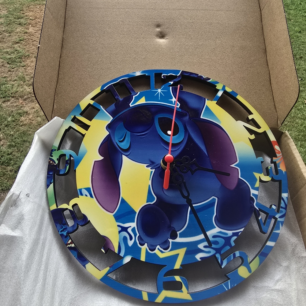 Lilo & Stitch Cartoon Wall Clock
